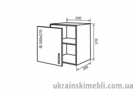 В52 Тумба 1Д 50 (Кухня Amore Classic)